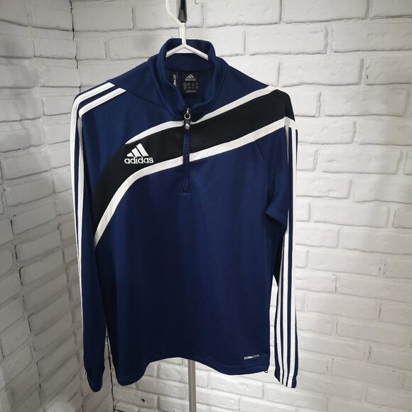 Adidas Clima 365 Navy Black & White Ladies Size Small 1/4 Zip Athletic Jacket - Picture 1 of 11